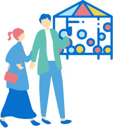 イベント会場のイラスト